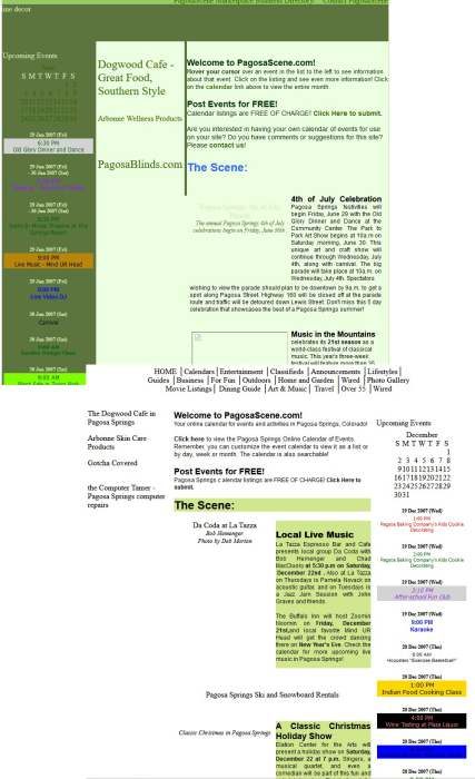 original Pagosa Springs online calendar of events